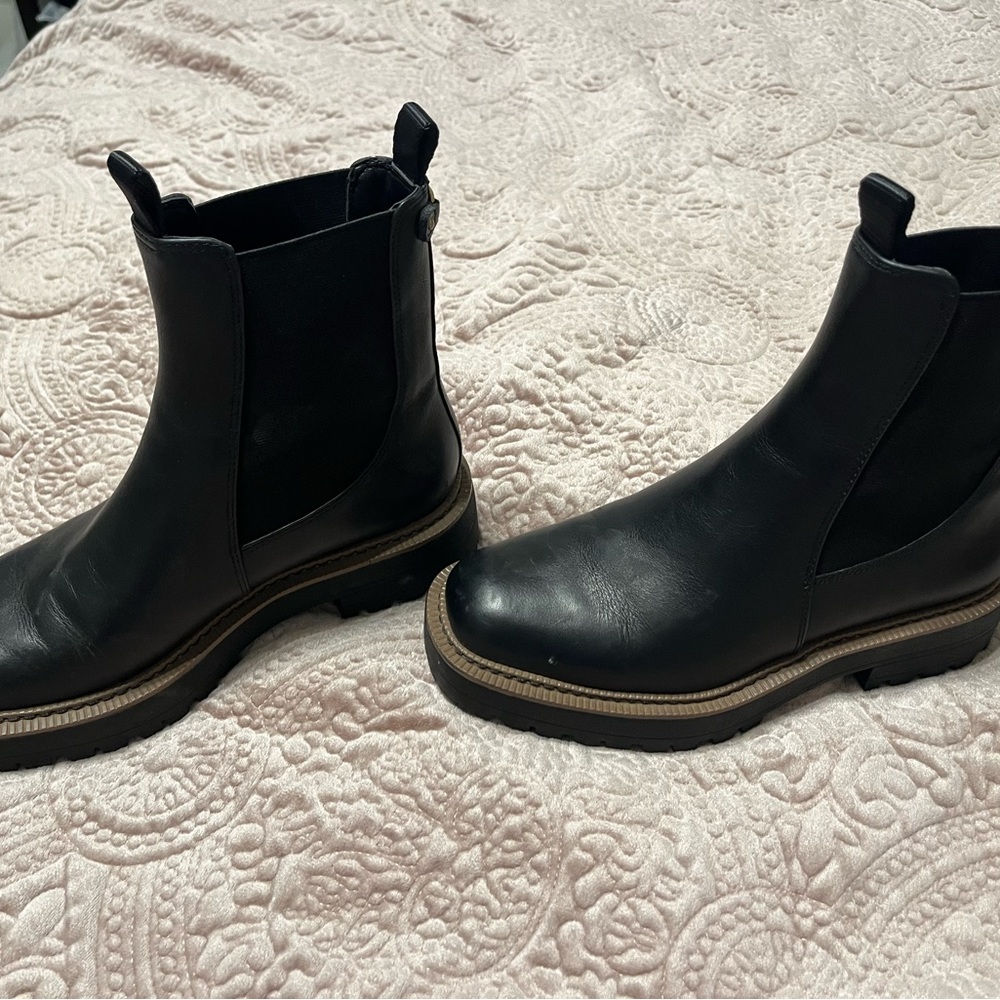 Sam Edelman Black Leather Ankle Boots